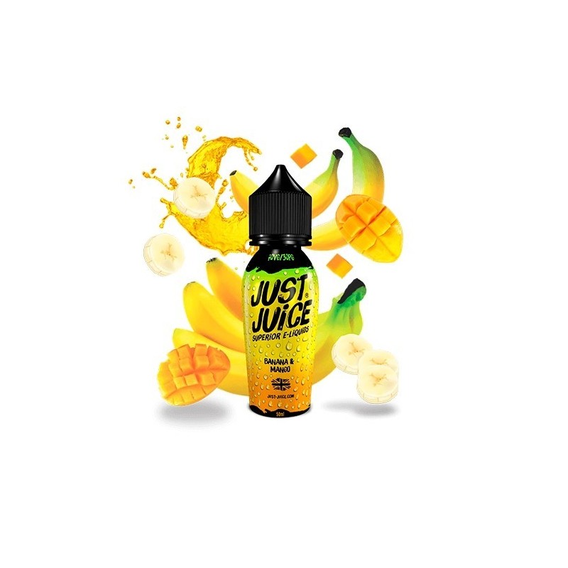 Premix Just Juice 50/60ml - Banana & Mango | Eliq Vapoteur