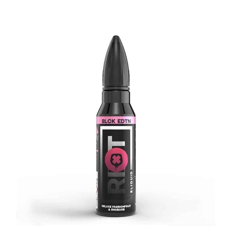 Riot Squad BLACK EDITION 50/60ml - Deluxe Passionfruit & Rhubarb | EliqVapoteur