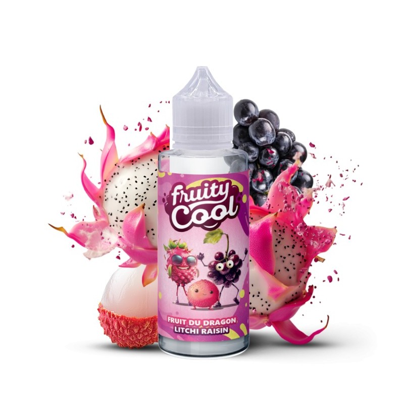 Premix Fruity Cool 100/120ml - Fruit du dragon, litchi et raisin | EliqVapoteur