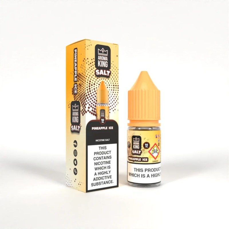 Aroma King Nic Salt E-liquid 10ml - Pineapple Ice 20mg | EliqVapoteur