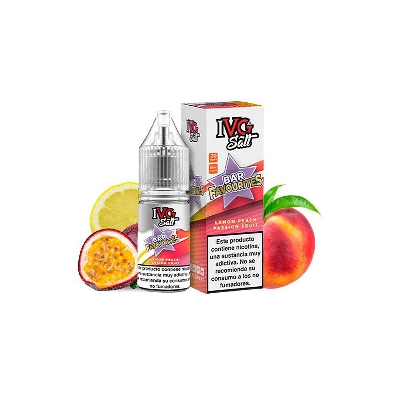 Liquid IVG Favourite Bar Salts 10ml - Lemon Peach Passion Fruit 20mg | Eliq Vapoteur