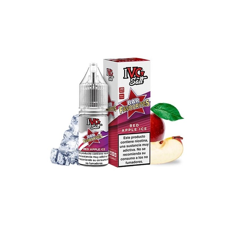 IVG Favourite Bar Salts 10ml - Red Apple Ice 20mg | EliqVapoteur