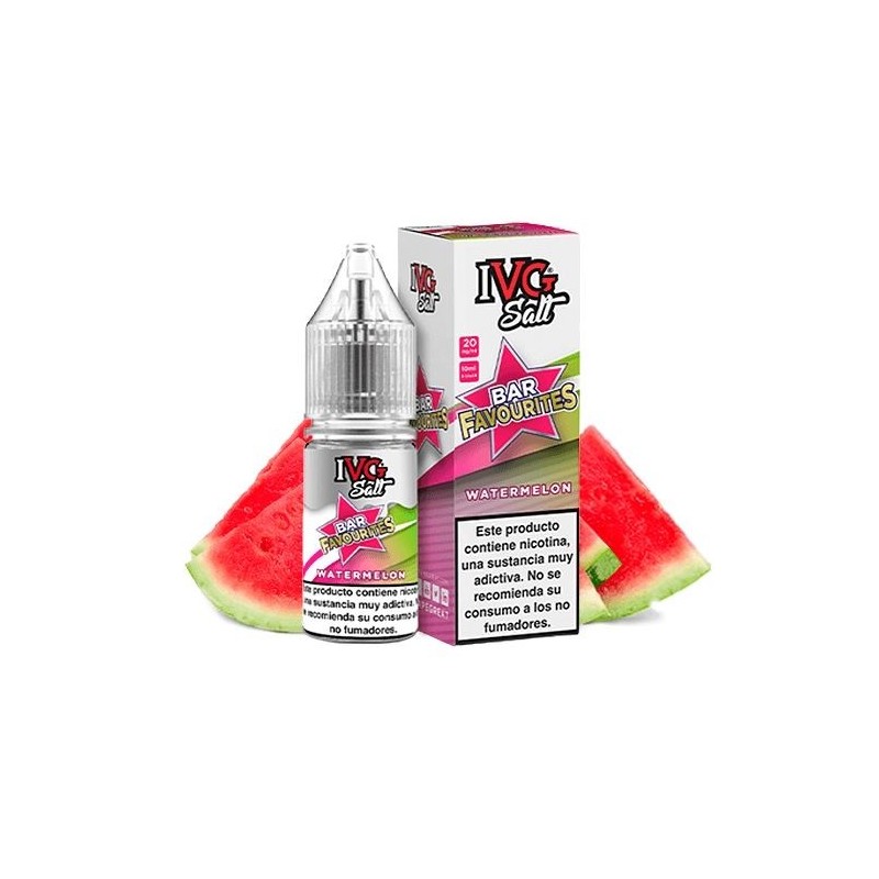 Liquid IVG Favourite Bar Salts 10ml - Watermelon 20mg | Eliq Vapoteur