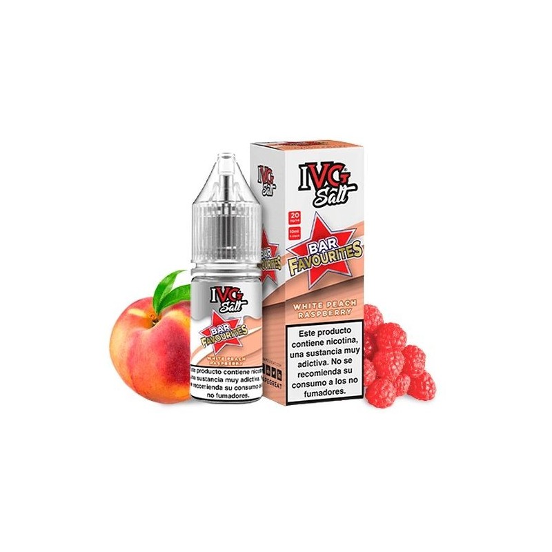 Liquid IVG Favourite Bar Salts 10ml - White Peach Raspberry 20mg | Eliq Vapoteur