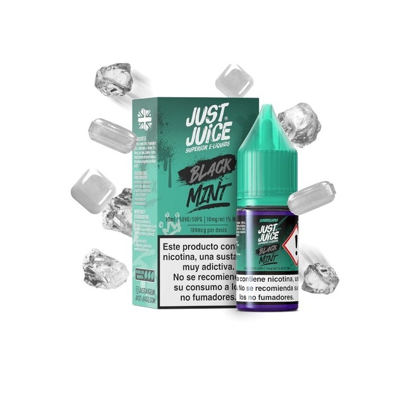 Just Juice Mint Range 10ml - Black 20mg | EliqVapoteur