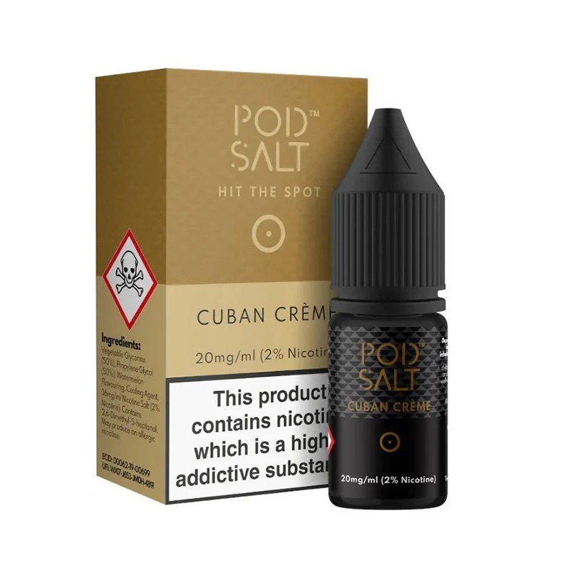 Liquid Pod Salt Core 10ml - Cuban Creme 20mg | Eliq Vapoteur
