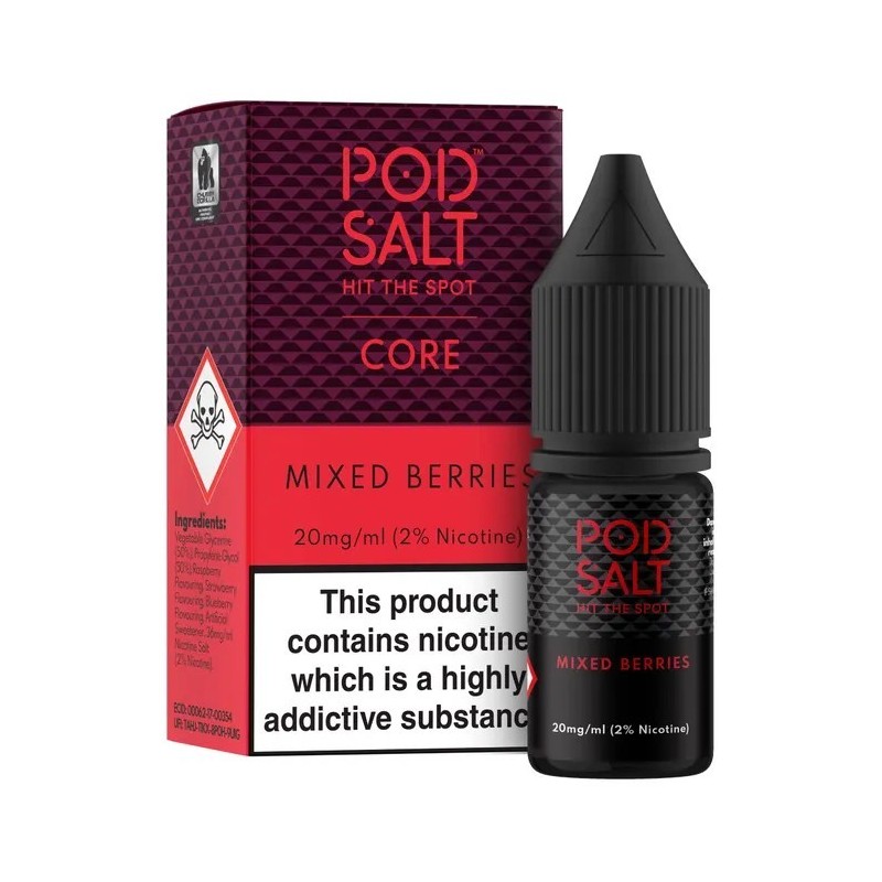 Liquid Pod Salt Core 10ml - Mixed Berries 20mg | Eliq Vapoteur