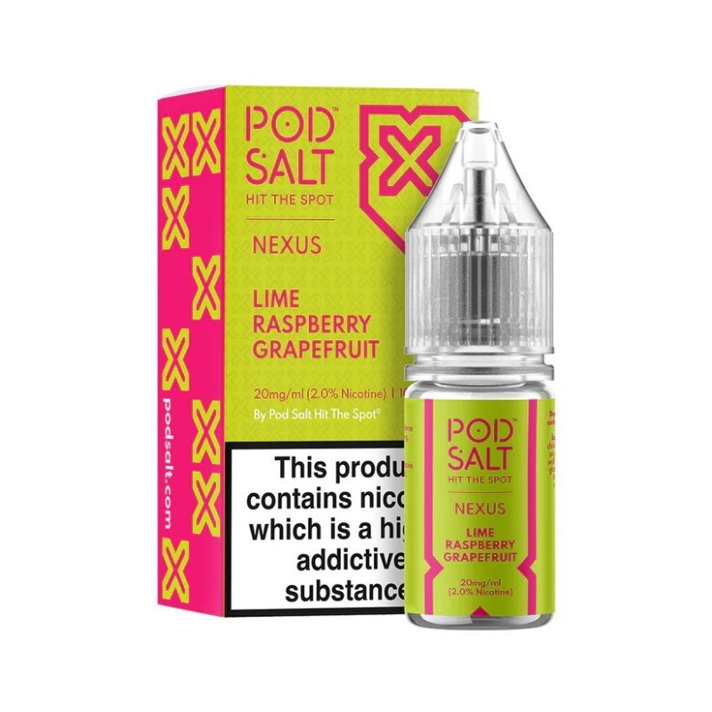 Liquid Pod Salt Nexus - Lime Raspberry Grapefruit - 10ml - 20mg | Eliq Vapoteur