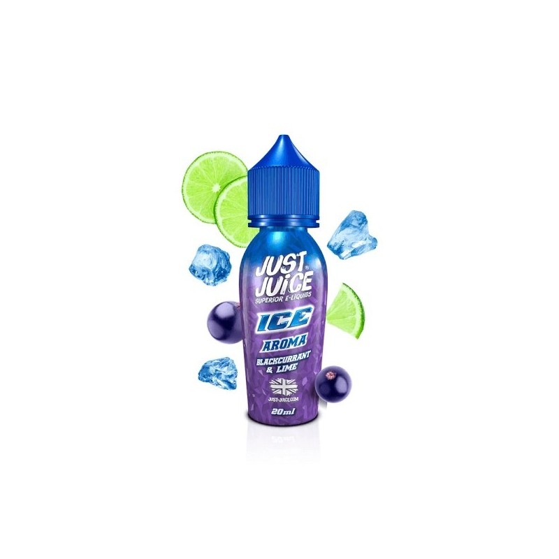 Longfill Just Juice Ice 20/60ml - Blackcurrant and Lime | Eliq Vapoteur
