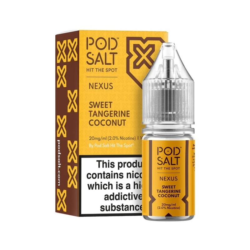 E-liquide Pod Salt Nexus - Sweet Tangerine Coconut - 10ml - 20mg | EliqVapoteur