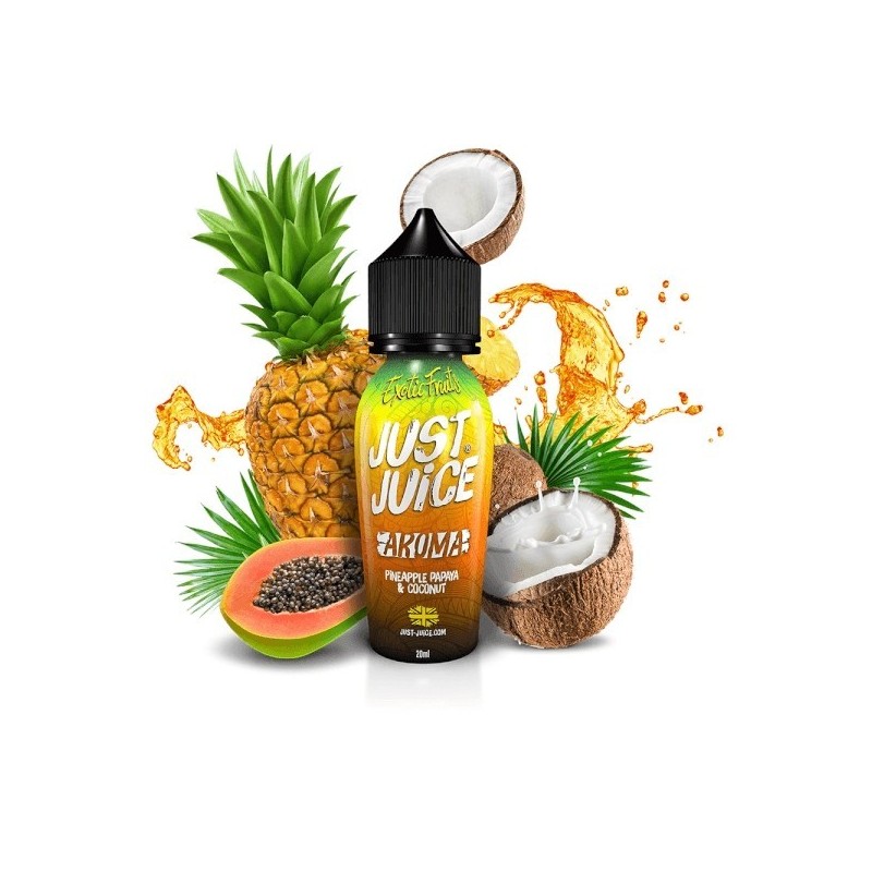 Longfill Just Juice Exotic Fruits 20/60ml - Papaye Ananas Coco | EliqVapoteur