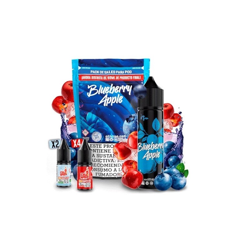 Longfill Oil4vap (Pack) 16/60ml - Blueberry Apple | Eliq Vapoteur