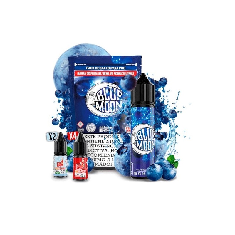 Longfill Oil4vap (Pack) 16/60ml - Blue Moon | Eliq Vapoteur
