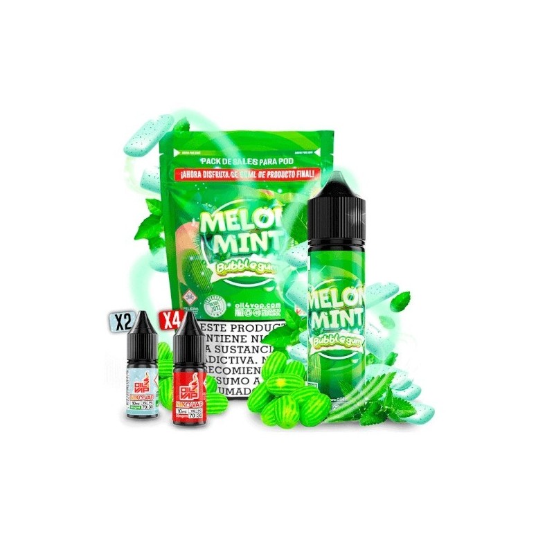 Longfill Oil4vap (Pack) 16/60ml - Melon Mint | Eliq Vapoteur