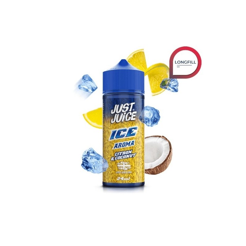Longfill Just Juice Ice 24/120ml - Citron & Noix de Coco | EliqVapoteur