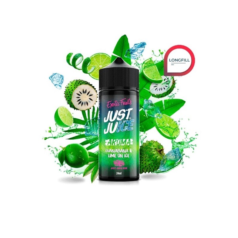 Longfill Just Juice Exotic Fruits 24/120ml - Guanabana Lime Ice | Eliq Vapoteur