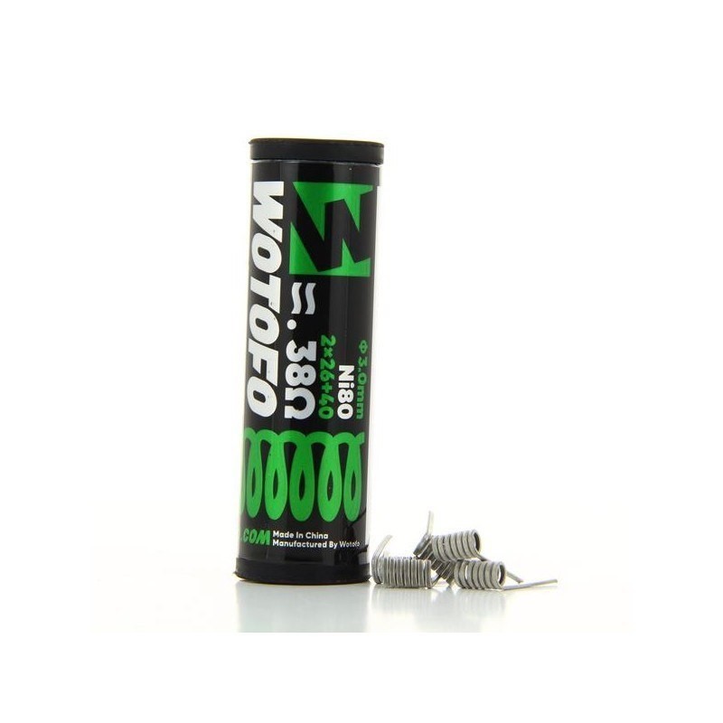 Wotofo - N80 Dual Core Fused Clapton Prebuilt Coil - 2*26+40 0.38ohm (5szt) | Eliq Vapoteur
