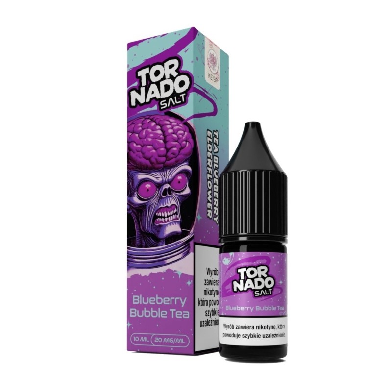 Tornado Salt E-liquid 10ml - Blueberry Bubble Tea 20mg | EliqVapoteur