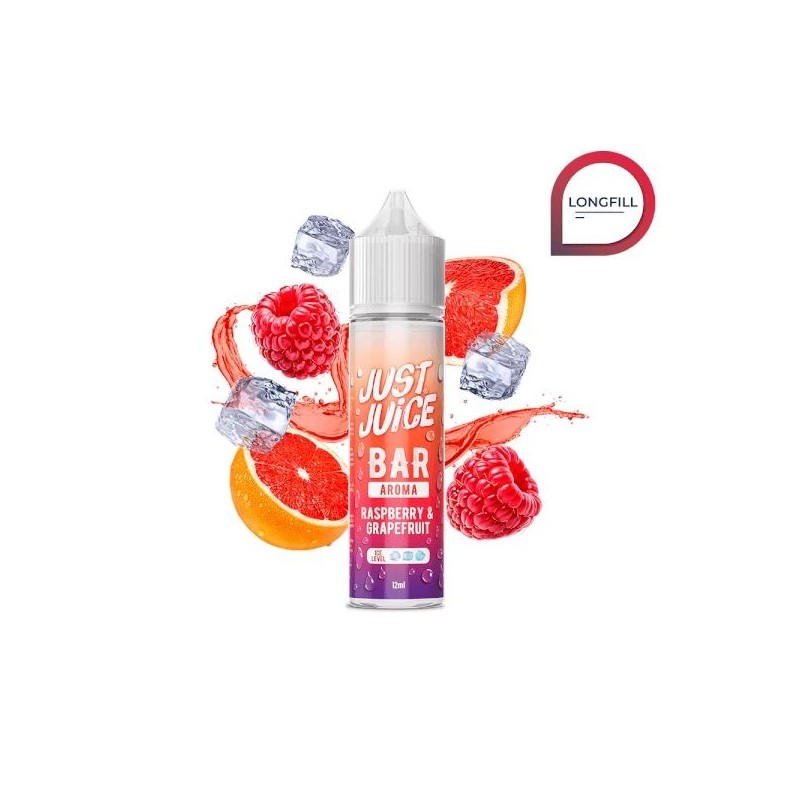 Longfill Just Juice Bar 12/60ml - Raspberry Grapefruit | Eliq Vapoteur