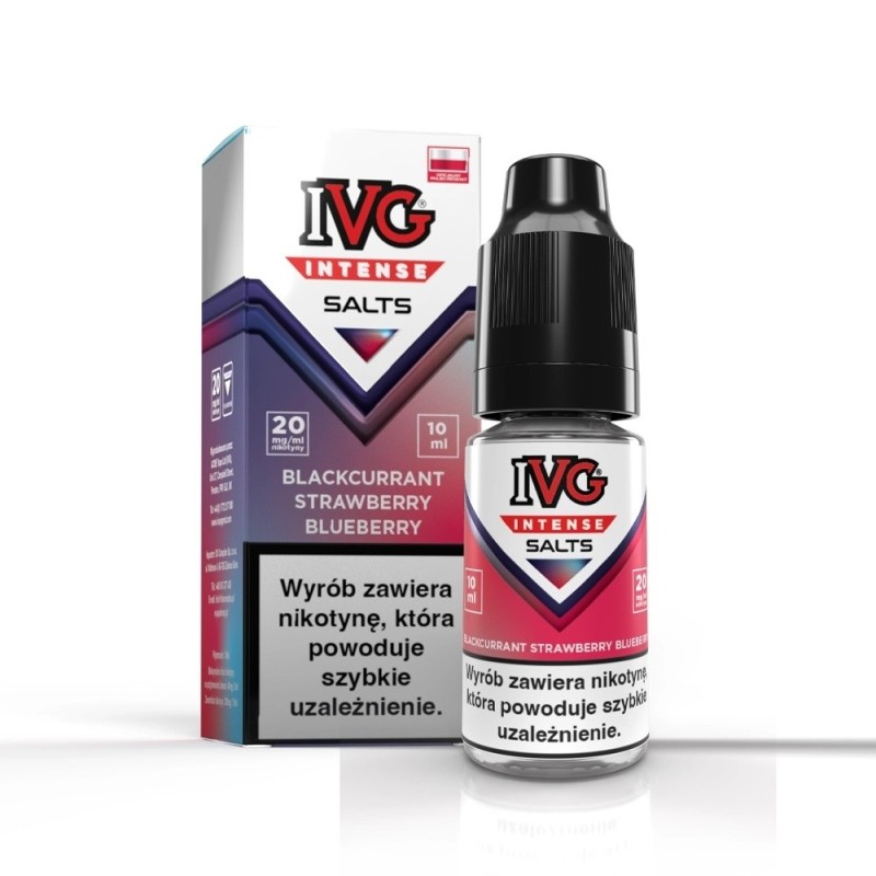 E-liquide IVG Intense Salt 10ml - Cassis Fraise Myrtille 20mg | EliqVapoteur