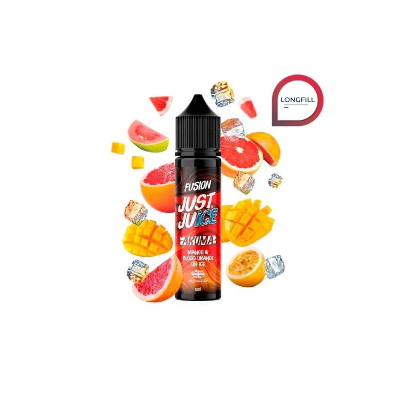 Longfill Just Juice Fusion 12/60ml - Mangue Blood Orange On Ice | EliqVapoteur