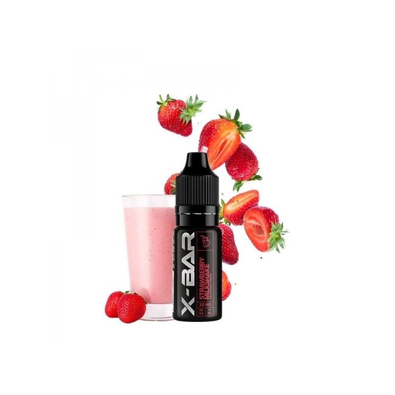 X-Bar Salt 10ml - Strawberry Milkshake 20mg | EliqVapoteur