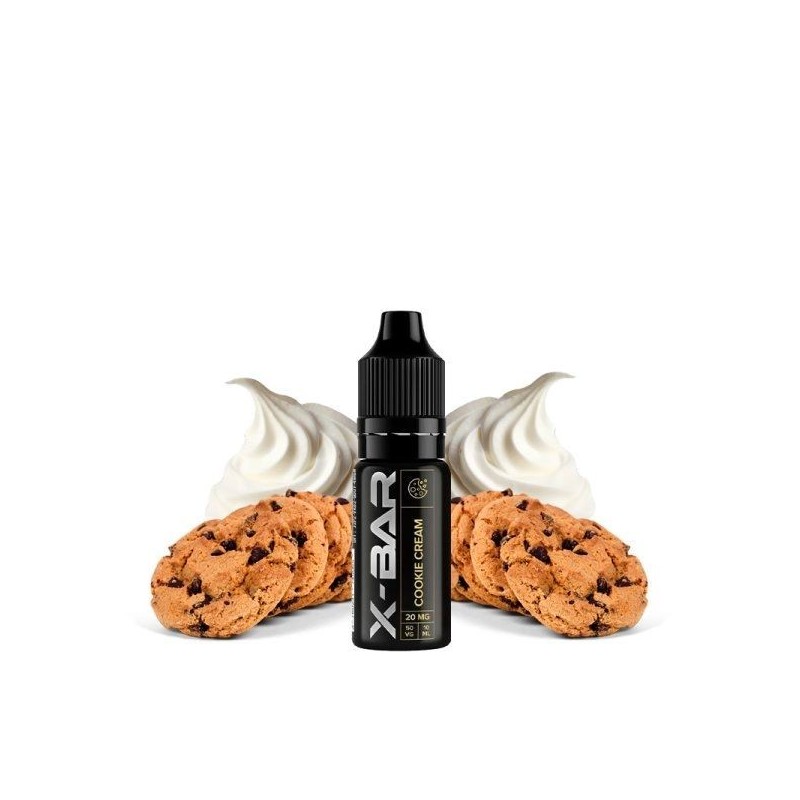 Liquid X-Bar Salt 10ml - Cookie Cream 20mg | Eliq Vapoteur