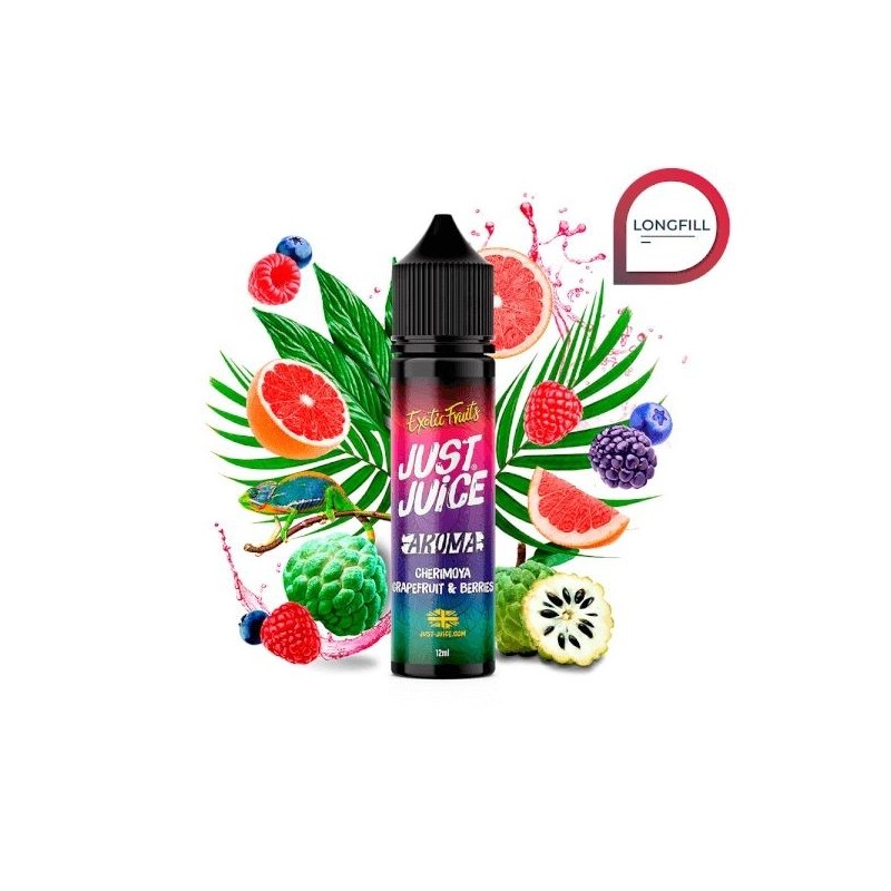 Longfill Just Juice Exotic Fruits 12/60ml - Cherimoya Pamplemousse Baies | EliqVapoteur