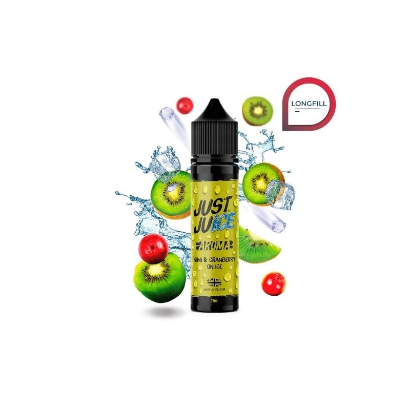 Longfill Just Juice Iconic 12/60ml - Kiwi Cranberry On Ice | Eliq Vapoteur