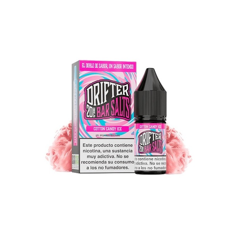 Liquid Drifter Bar Salts 10ml - Cotton Candy Ice 20mg | Eliq Vapoteur
