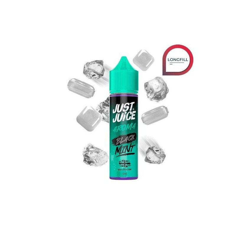 Longfill Just Juice Mint Range 12/60ml - Black | Eliq Vapoteur