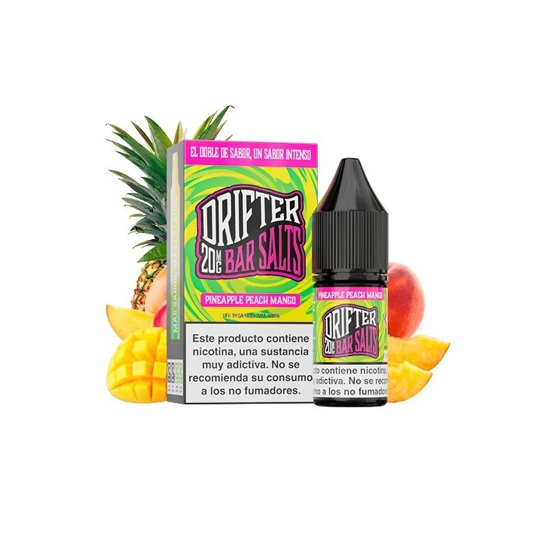 Liquid Drifter Bar Salts 10ml - Pineapple Peach Mango 20mg | Eliq Vapoteur