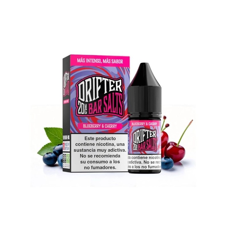 Liquid Drifter Bar Salts 10ml - Blueberry Cherry 20mg | Eliq Vapoteur
