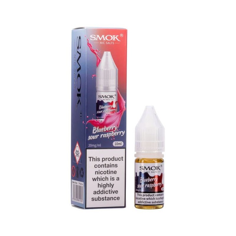 Smok Nic Salts E-liquid 10ml - Blueberry Sour Raspberry 20mg | EliqVapoteur