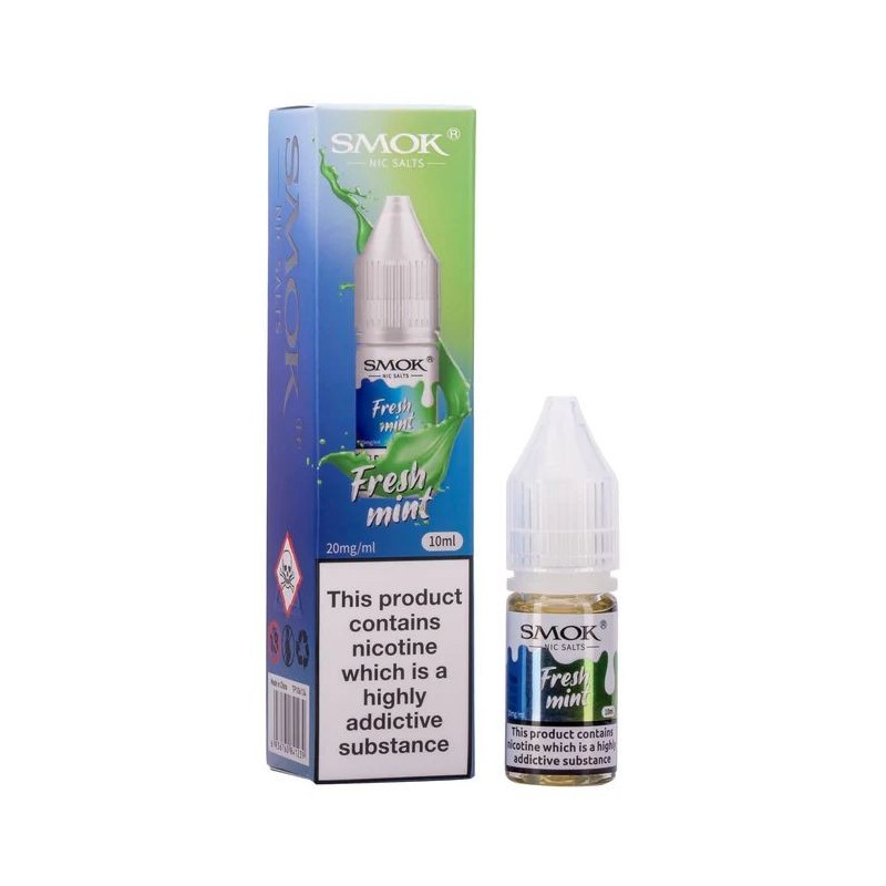 Liquid Smok Nic Salts 10ml - Fresh Mint 20mg | Eliq Vapoteur