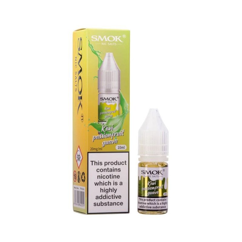 Liquid Smok Nic Salts 10ml - Kiwi Passionfruit Guava 20mg | Eliq Vapoteur