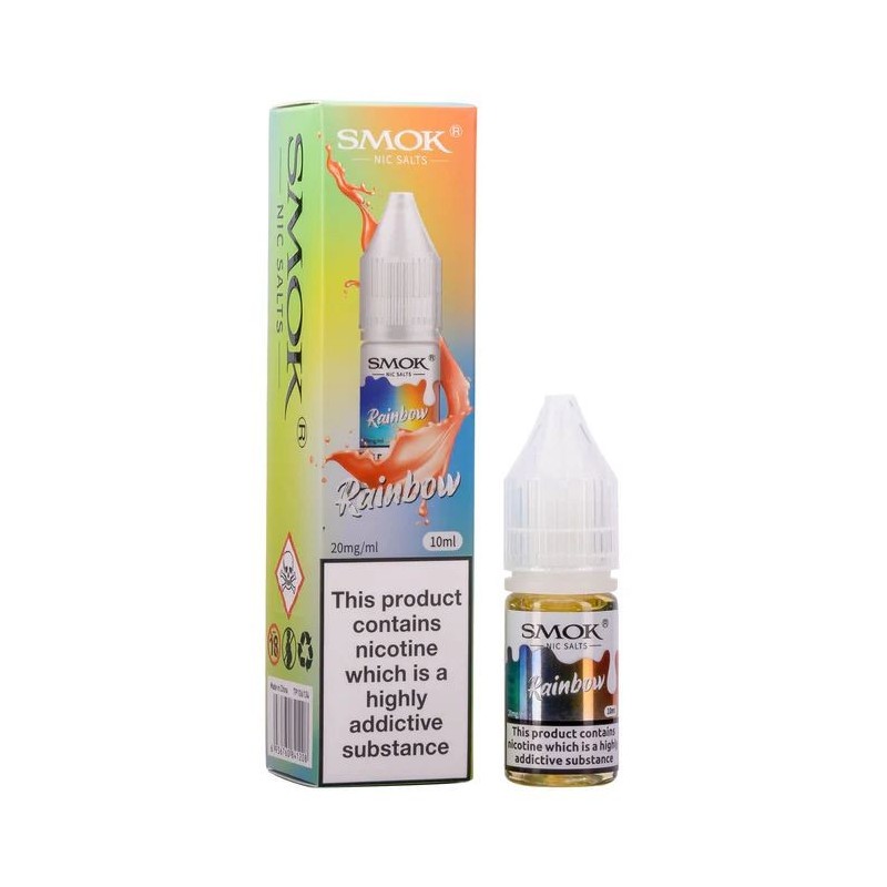 Liquid Smok Nic Salts 10ml - Rainbow 20mg | Eliq Vapoteur