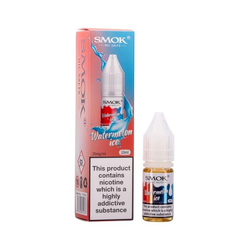 Liquid Smok Nic Salts 10ml - Watermelon Ice 20mg | Eliq Vapoteur