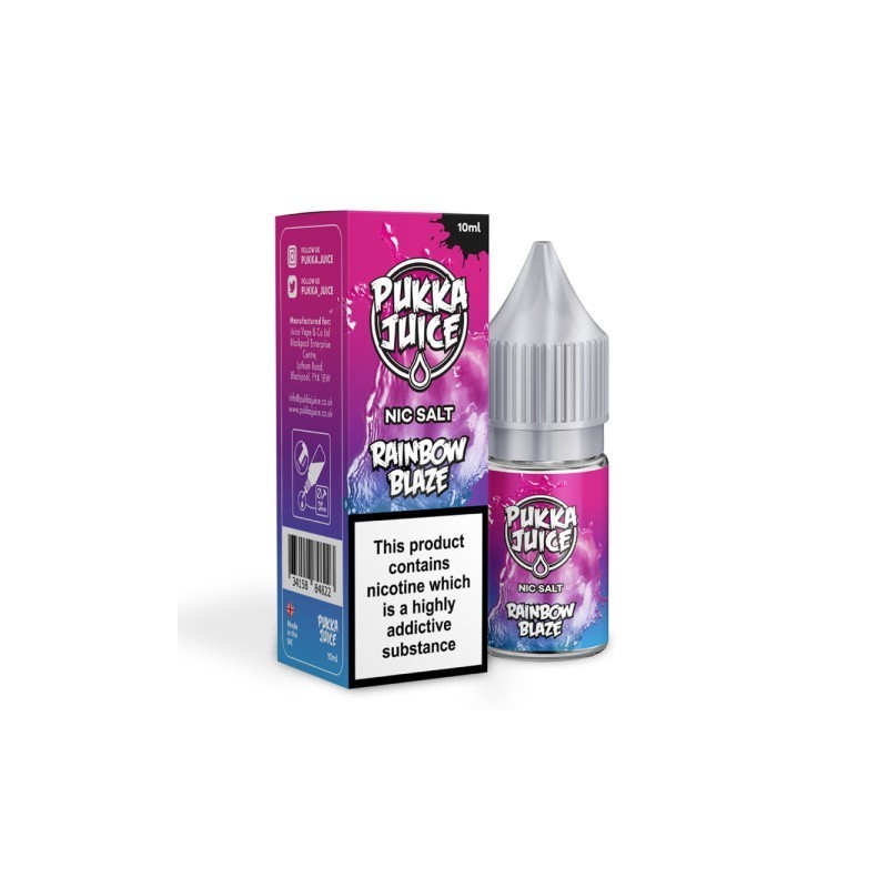 Pukka Juice Salt E-liquid 10ml - Rainbow Blaze 10mg | EliqVapoteur