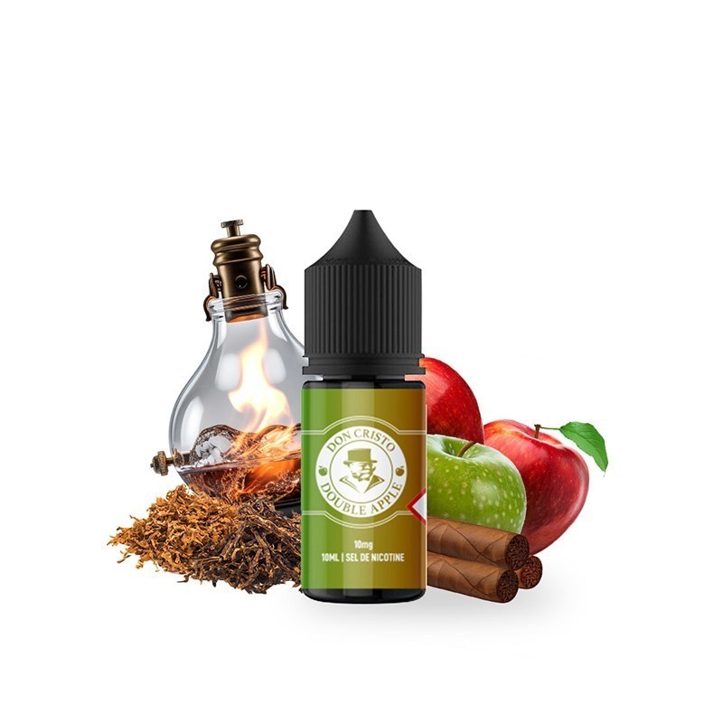 Liquid Don Cristo Salt 10ml - Double Apple 20mg | Eliq Vapoteur