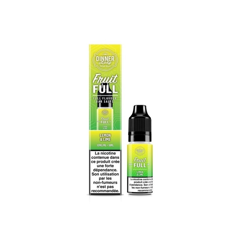 Liquid Dinner Lady Fruit Full Salt 10ml - Lemon & Lime 20mg | Eliq Vapoteur