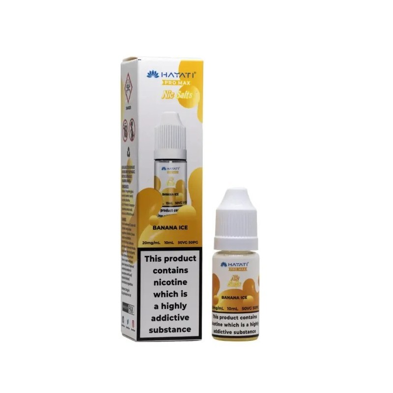 Hayati Pro Max Nic Salts E-liquid 10ml - Banana Ice 20mg | EliqVapoteur