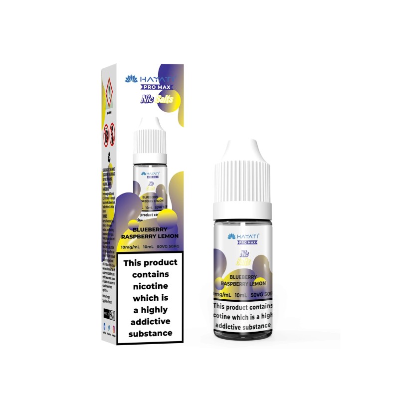 Liquid Hayati Pro Max Nic Salts 10ml - Blueberry Raspberry Lemon 20mg | Eliq Vapoteur