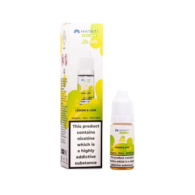 Hayati Pro Max Nic Salts E-liquid 10ml - Lemon & Lime 20mg | EliqVapoteur