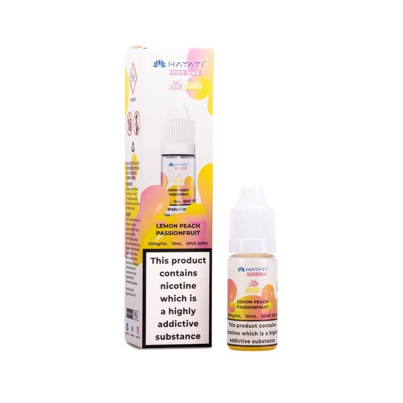 E-liquide Hayati Pro Max Nic Salts 10ml - Citron Pêche Fruit de la Passion 20mg | EliqVapoteur