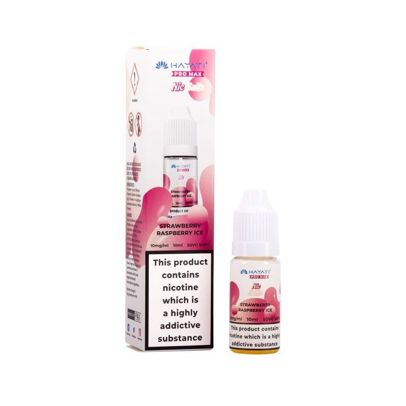 E-liquide Hayati Pro Max Nic Salts 10ml - Fraise Framboise Glacé 20mg | EliqVapoteur