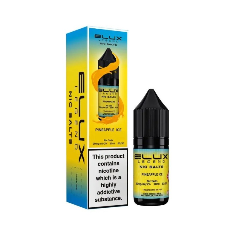 Elux Legend Nic Salts 10ml - Pineapple Ice 20mg | EliqVapoteur