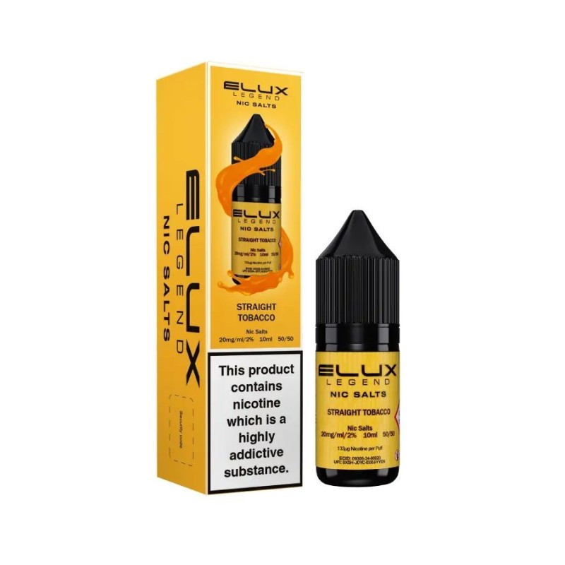 Liquid Elux Legend Nic Salts 10ml - Straight Tobacco 20mg | Eliq Vapoteur
