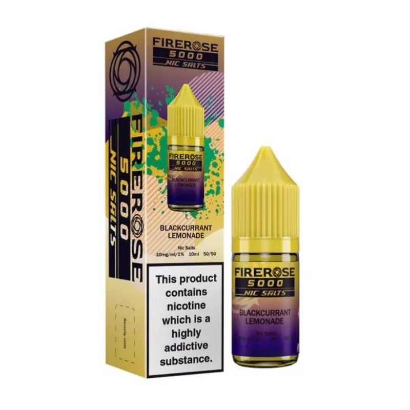 Liquid FireRose 5000 Nic Salts 10ml - Blackcurrant Lemonade 20mg | Eliq Vapoteur