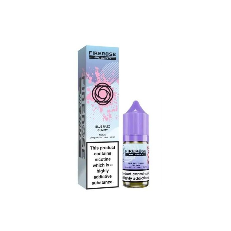 Liquid FireRose 5000 Nic Salts 10ml - Blue Razz Gummy 20mg | Eliq Vapoteur